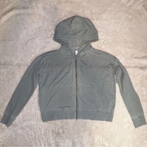 RVCA Sage Green Full Zip Up Hoodie Sweatshirt Size Small